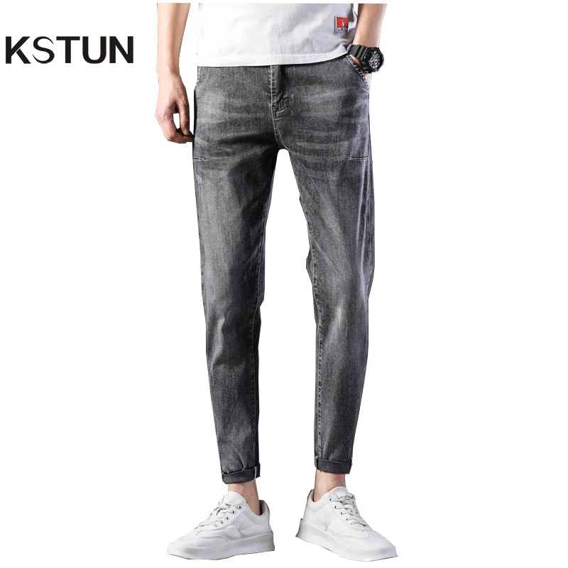 KSTUN Стрейчевые джинсы мужские обтягивающие серые 2020 Новое поступление длинные