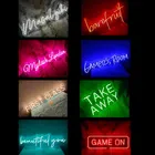 Неоновые светодиодсветодиодный ночные вывески с именем на заказ, неоновые вывески на свадьбу с именем инициала, Настенный декор для детской спальни, Свадебный Рождественский подарок