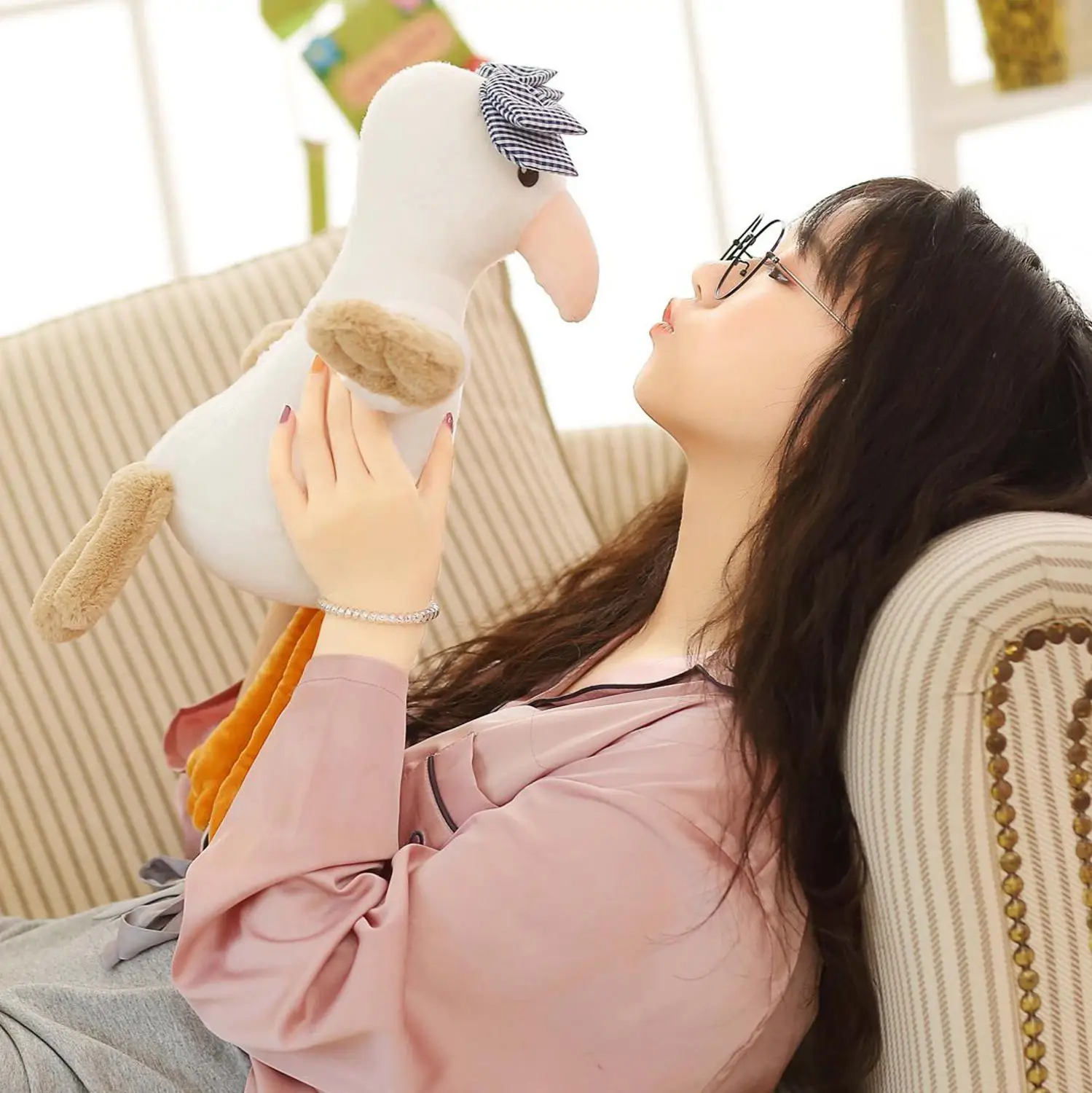 Мультяшная Чайка плюшевые игрушки кукла милая мягкая Набивная игрушка подушка