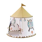 Детская Палатка Домик Портативный Замок принцессы 123*116 см индийский Стиль подарок повесить флаг дети вигвама палатка игровая палатка подарок на день рождения