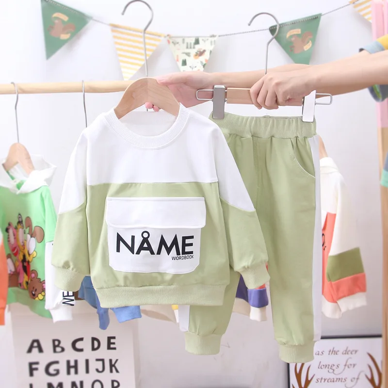 Комплект детской одежды футболка и штаны для мальчиков девочек на весну осень 2