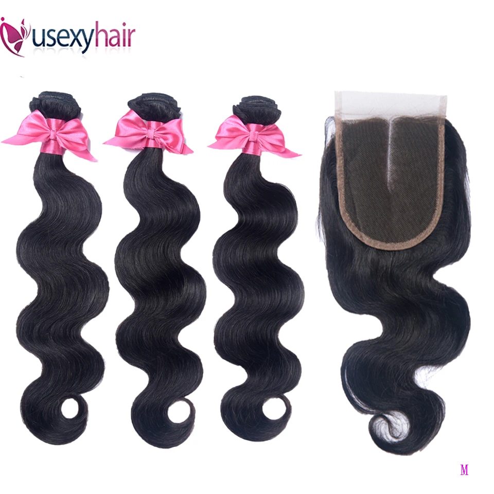 Перуанские пряди волос с закрытием объемные волнистые 3 Remy человеческие волосы