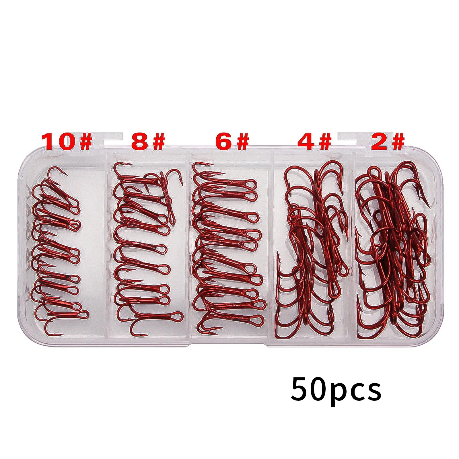 

50 шт., тройные рыболовные крючки из высокоуглеродистой стали