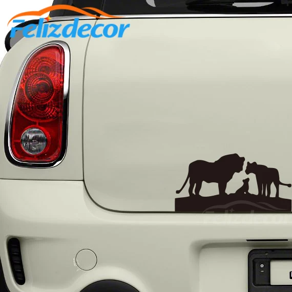 Наклейки на автомобиль &quotСемья львов&quot автомобильное окно наклейка багажник