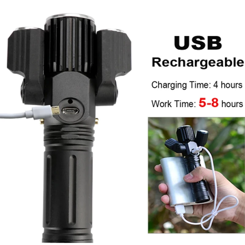 Светильник для велосипеда Bike light 1000 Lumen Flashlight For USB Rechargeable 18650 Battery MTB Bicycle Front Light Waterproof LED Headlight Lantern