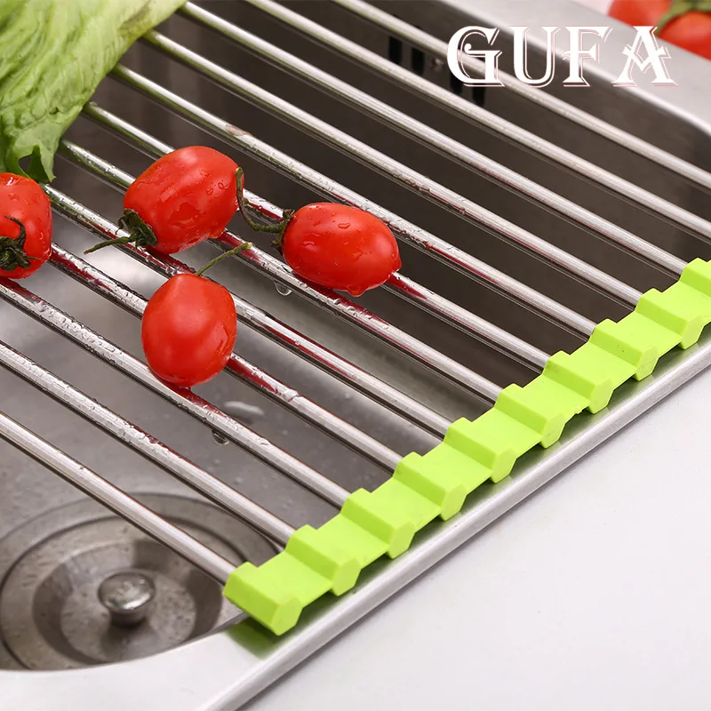 

PVC stainless steel vegetable and fruit drain rack kitchen sink rack large multi-function kitchen tool