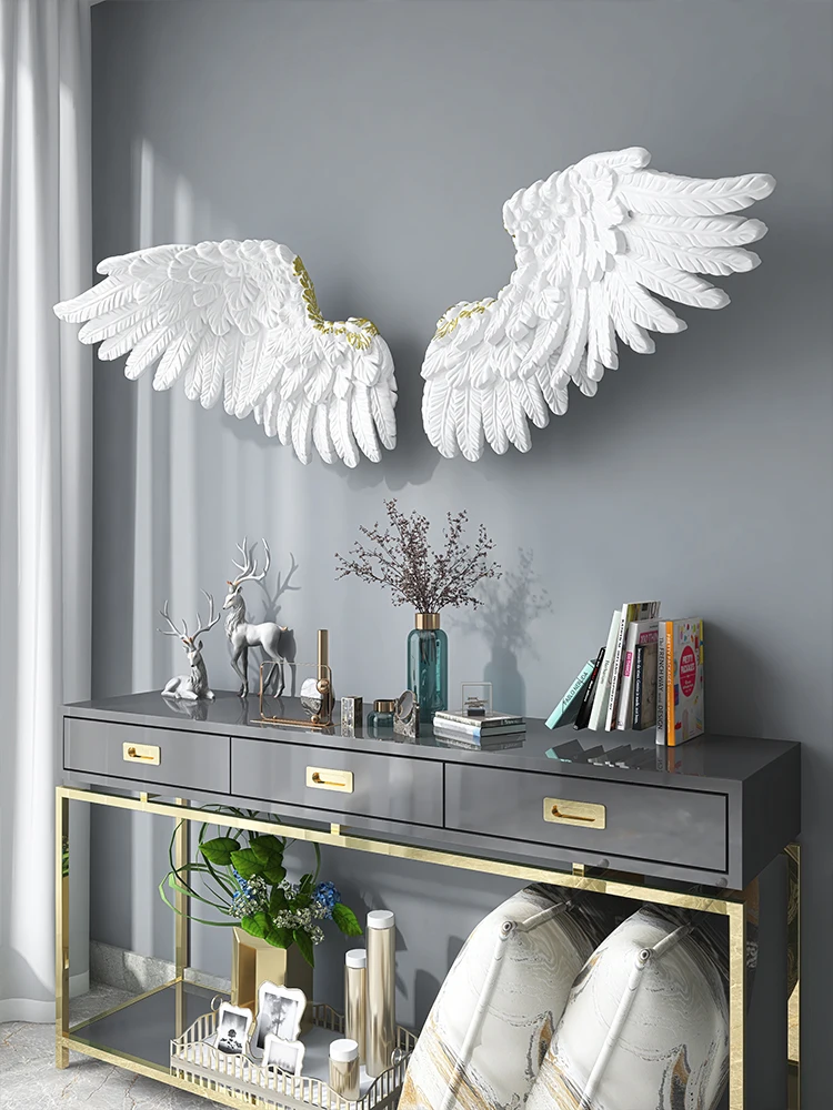 

Cy Nordic Light Luxury Living Room Sofa TV Background Wall Decorative Pendant Wings Bedroom Decoration Indoor Decorations