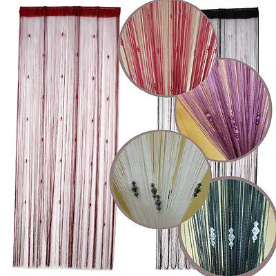 Блестящие разноцветные занавески с 3 бусинами s образные декор для двери и окна