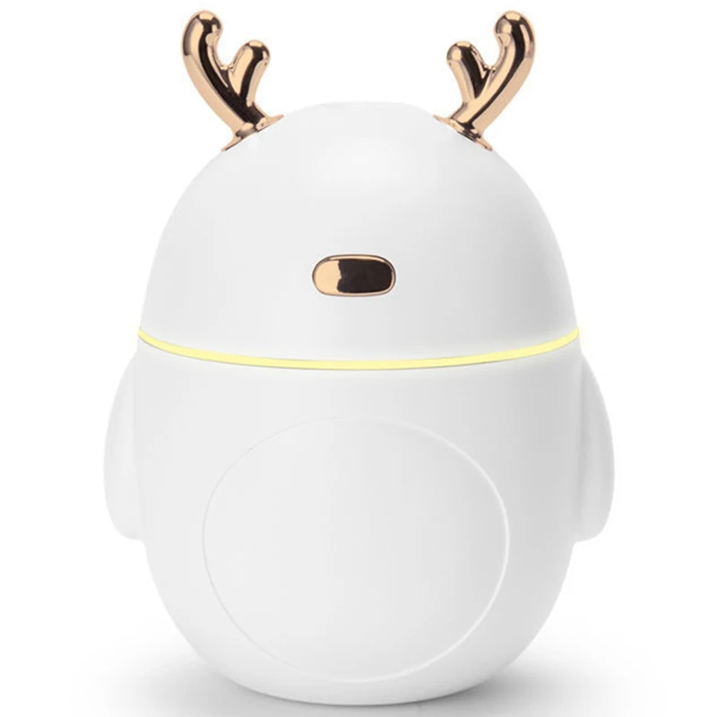 

EAS-Portable Deer Air Humidifier Aroma Essential Oil Diffuser Ultrasonic Mist LED NightLight Fogger Christmas Gift