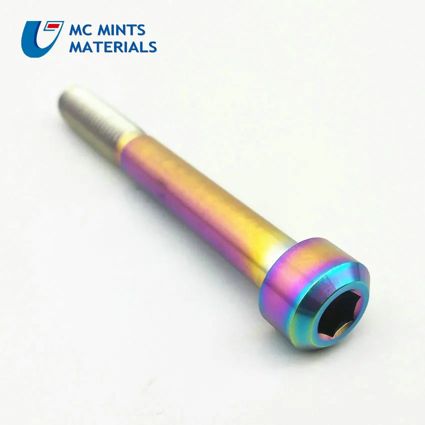 Титановые болты для Ti M8 X15 20 25 30 35 40 45 50 55 60 65 70 80 мм шестигранный ключ торцевой головкой винт для велосипеда мотоцикла автомобиля запчасти
