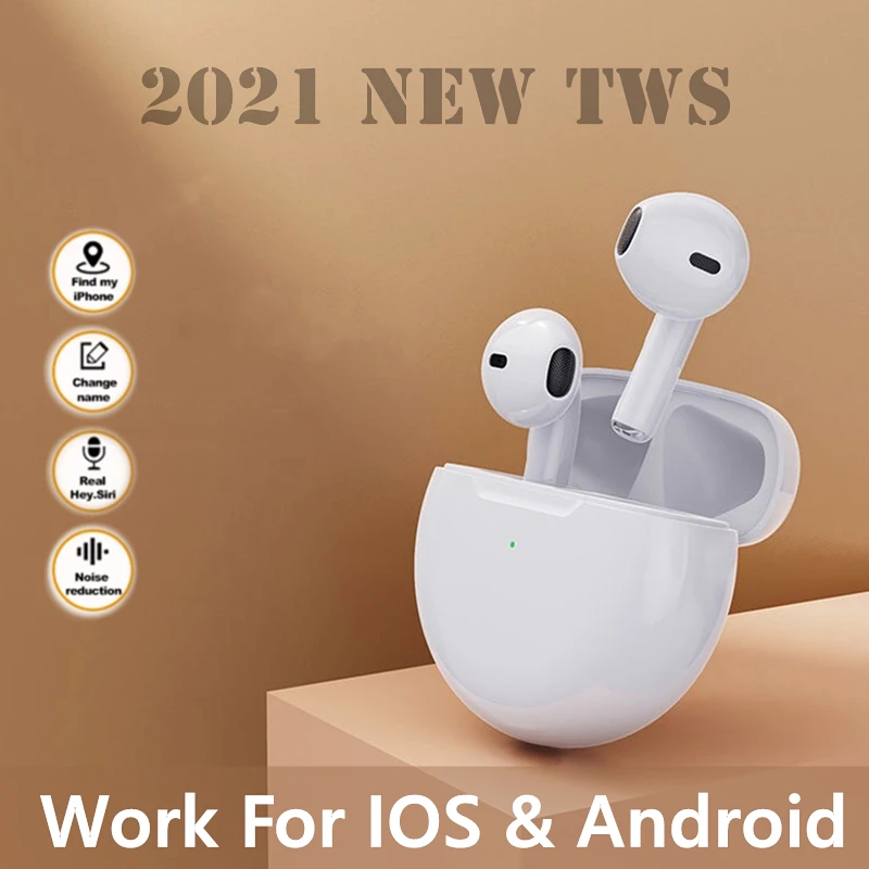 

TWS беспроводные наушники Bluetooth наушники-вкладыши басовая гарнитура Air Pro 6B спортивные наушники с микрофоном для Apple iPhone Xiaomi Huawe