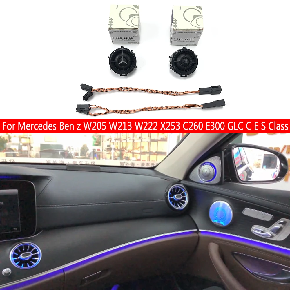 

For Mercedes Ben z W205 W213 W222 X253 C260 E300 GLC C E S Class Loudspeaker High Pitch Treble Tweeters Speaker Car Door Tweete