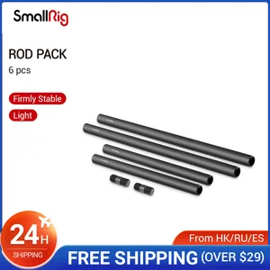 Стержни SmallRig 15 мм в упаковке с резьбовыми соединителями M12, стержни из алюминиевого сплава для Mattebox Follow Focus 15 мм Rod System - 1659