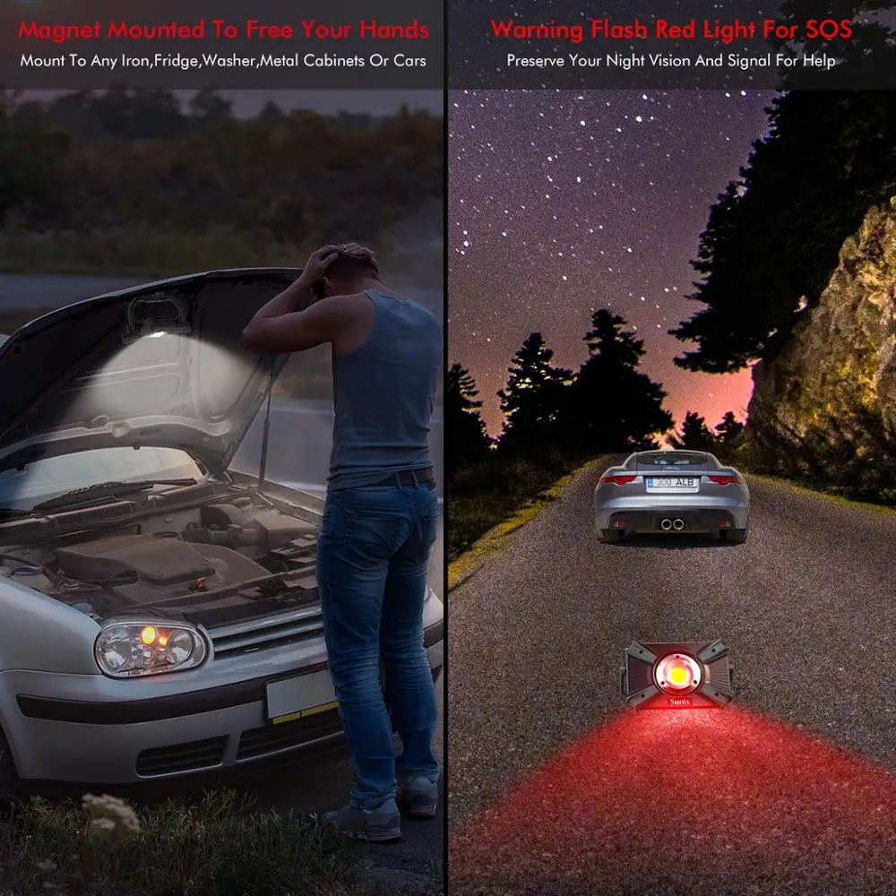 Портативный светодиодный рабочий светильник 18650 лм суперъяркий SOS Точечный