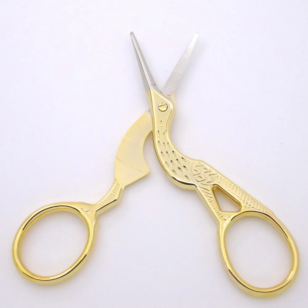 1Pc Retro Classic Gold Stork Sewing Scissors Trimming Craft Crane Tailor Handicraft Tool | Дом и сад