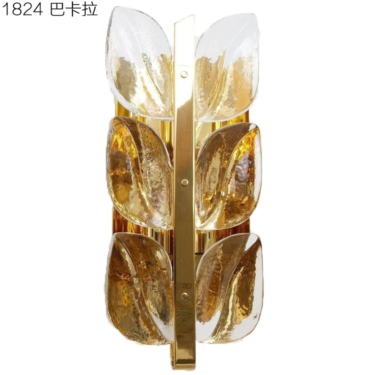 

Postmodern glass wall lamp light luxury creative Nordic living room background wall study bedroom bedside wall lamp