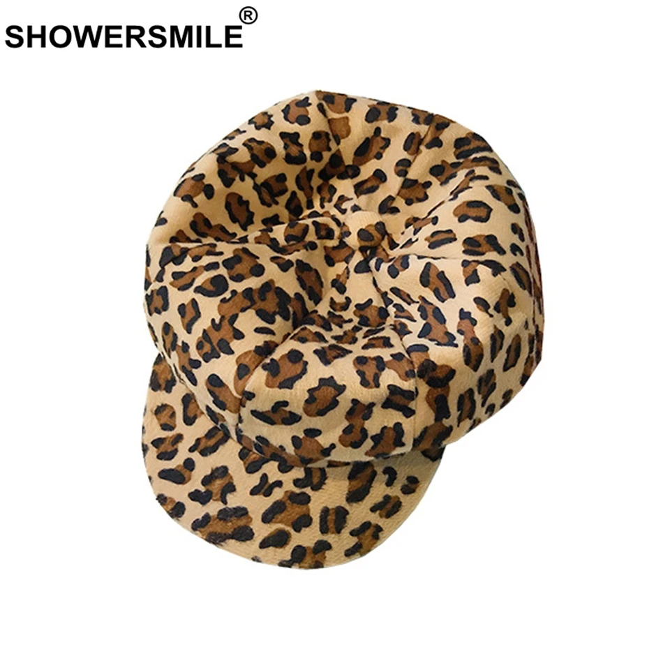 SHOWERSMILE кепки газетчика зимняя хлопковая восьмиугольная шляпа Женская