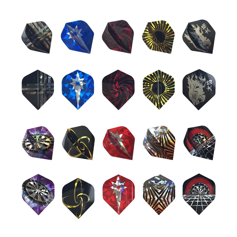 

New 30Pcs/sets Professional Accessories Darts Flights Set Ten Colors High Quality Plastic Dart Wing Cool Darts Accessories