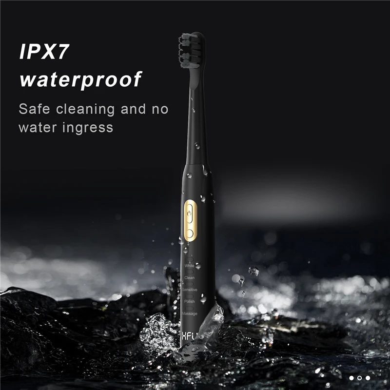 Зубная щетка Seago ультразвуковая 5 режимов водонепроницаемая IPX7 USB 3 насадки |