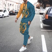 fashion new 3d printed mens t shirts suit oversized casual streetwear hip hop sweatshirt male harajuku two piece set plaidcustom