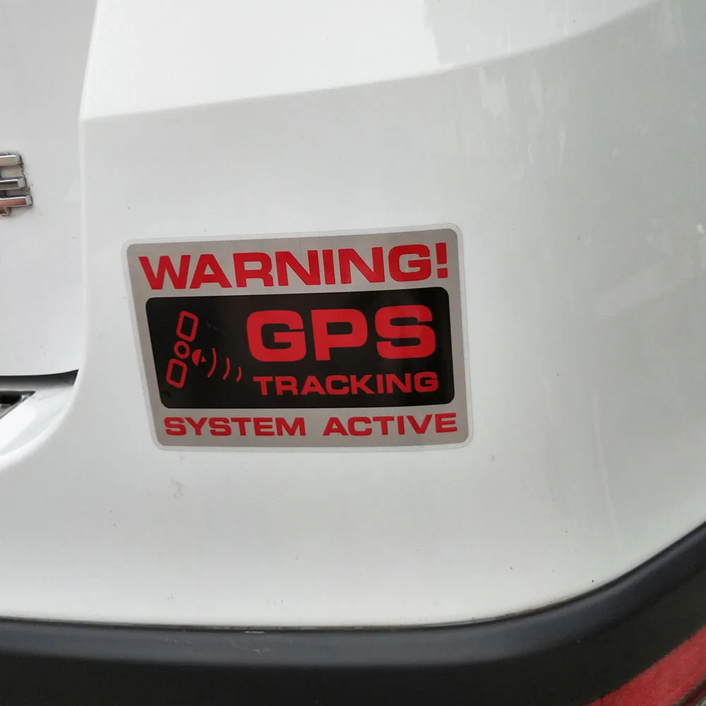 Стикер для автомобиля YJZT 12 2*7 3 см предупреждающий сигнал GPS система слежения за