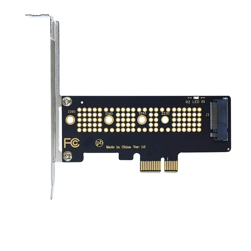 

NVMe PCIe M.2 NGFF SSD to PCIe X1 Adapter Card PCIe X1 to M.2 Card with Bracket for 2230 2240 2260 2280 SSD M2