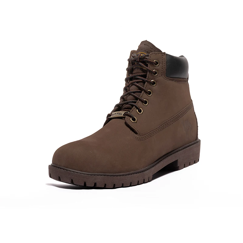CAMEL Men Women Hiking Shoes Climbing Trekking Boots Outdoor Shoes Anti-slip Tactical Boots Waterproof Warm High-top Shoes - Цвет: A84887603-Coffee-F
