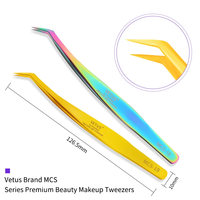 Vetus MCS серия Пинцет Премиум Красота Макияж объемный наращивание ресниц ножницы