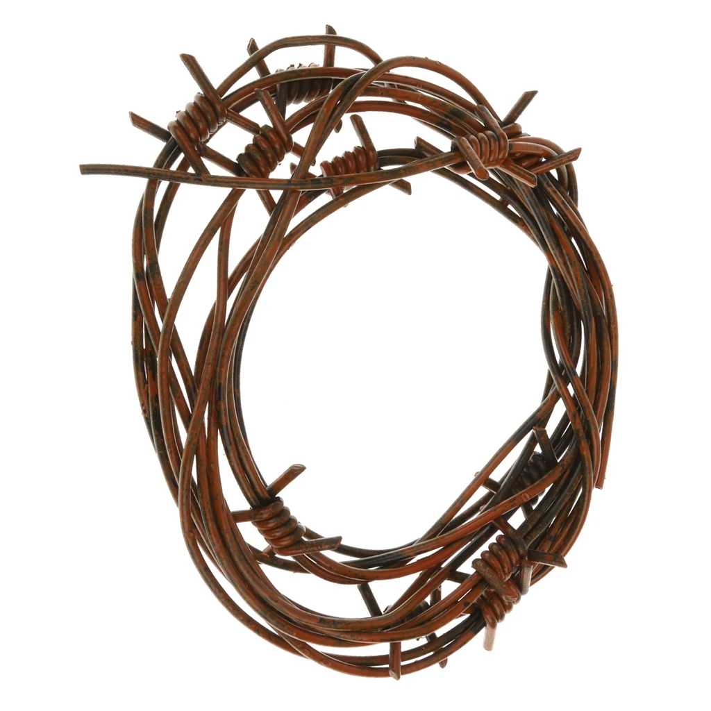 2.4M Halloween Fake Barb Wire Barbed Garland Fancy Dress Decoration Prop | Party & Holiday DIY Decorations