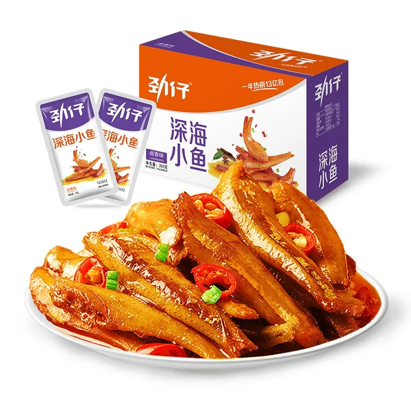 

Small fish, dried fish snacks, seafood snacks, braised flavor 15g*20 packs/box