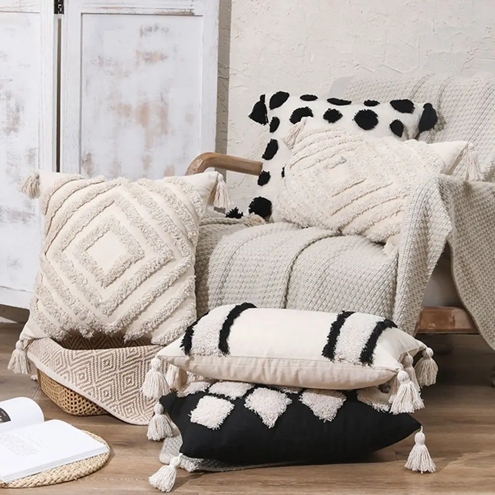 

45x4 5 см/30x50 см наволочка в стиле бохо украшение для домашнего дивана белые Искусственные Чехлы ворсовый чехол для подушки