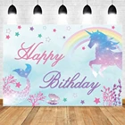 Фон Yeele для фотосъемки новорожденных с изображением единорога радуги русалки звезды дня рождения вечеринки
