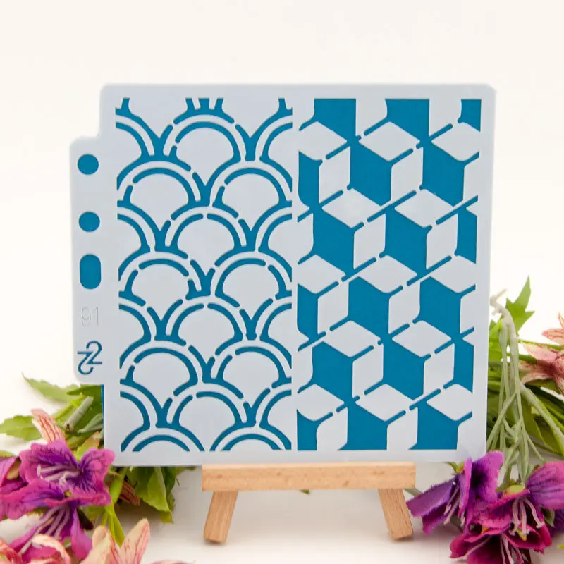 5.1" Geometry Cloud DIY Layering Stencils Painting Scrapbook Coloring Embossing Album Decorative Card Template | Канцтовары для