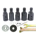 1 Комплект M10 581012 мм шпилька для сверления адаптер шлифовальный Полировочный вал для двигателя верстака для шлифовального станка адаптер для лезвия пилы соединительный стержень втулка