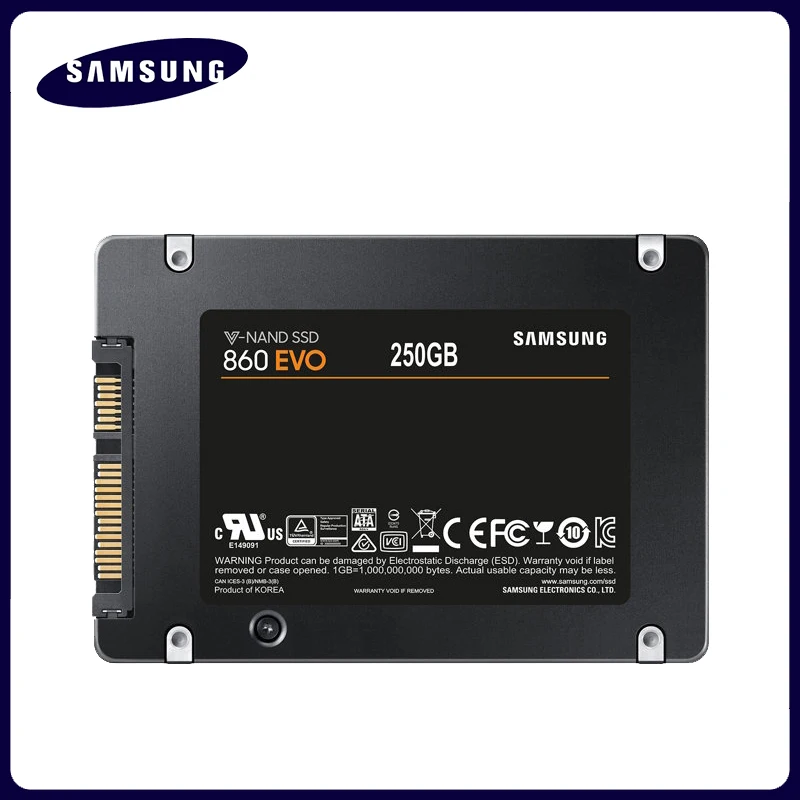 SAMSUNG SSD 860 EVO 250 ГБ 500 1 ТБ Внутренний твердотельный диск HDD жесткий SATA3 2 5 дюймов