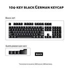 Прозрачные колпачки клавиш с подсветкой Abnt2 для механической клавиатуры, 104 клавиш, немецкийрусскийФранцузскийИспанскийКорейский