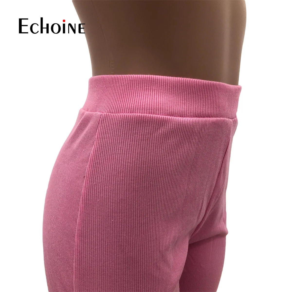 

Echoine 2020 new Knitted Women Two Pieces Set Tracksuit Long Sleeve Sweater Tops Stacked Jogger Sweatpant Suit Outfit Matching