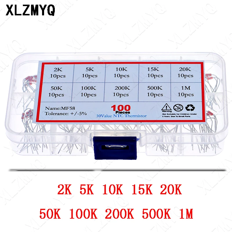 Комплект резисторов с термистором NTC 100 шт. фотомагнитный датчик температуры 2K 5K