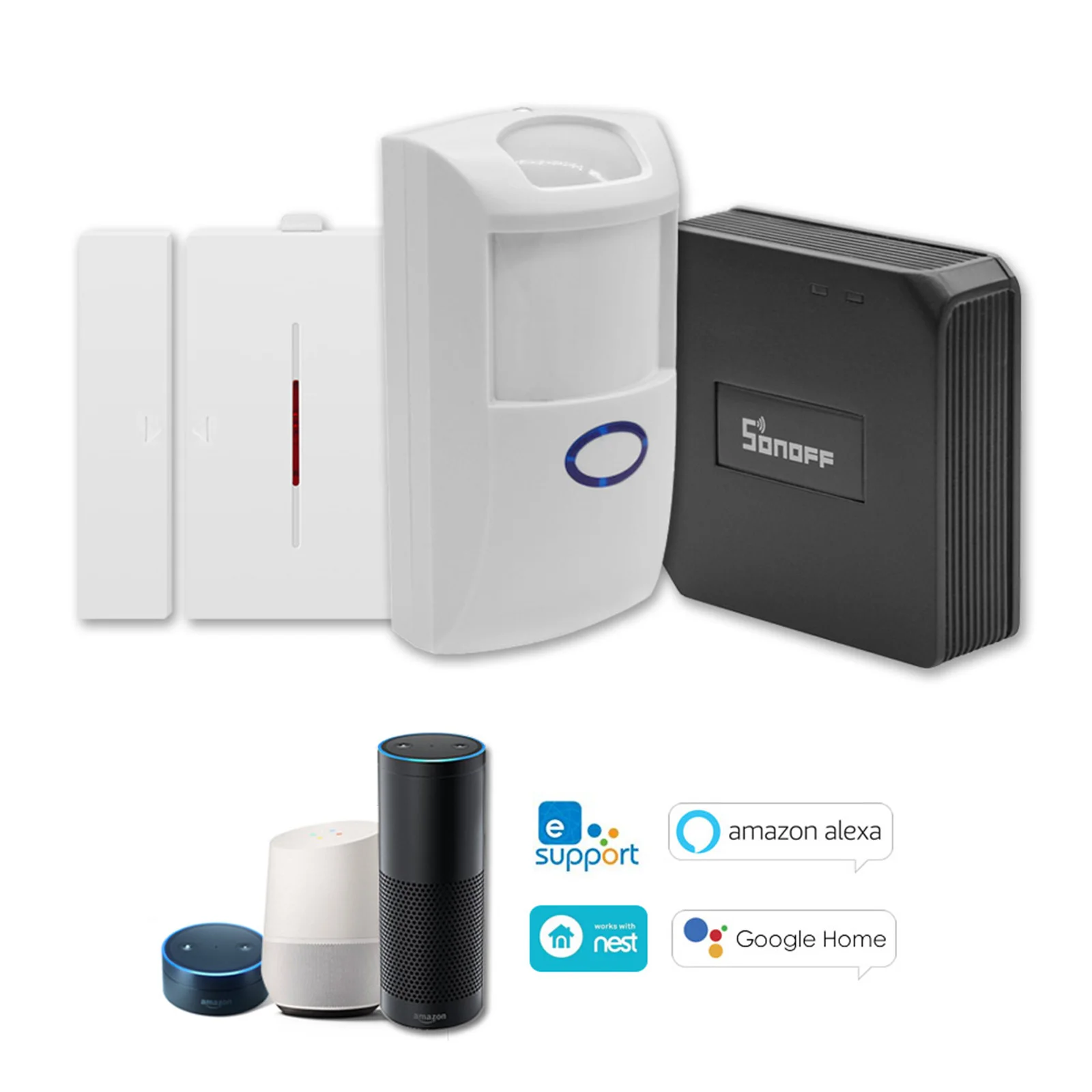 

Itead SONOFF RF Bridge 433 МГц Wi-Fi беспроводной преобразователь сигнала PIR2 датчик движения DW1 датчик двери окна сигнализации умный дом безопасность