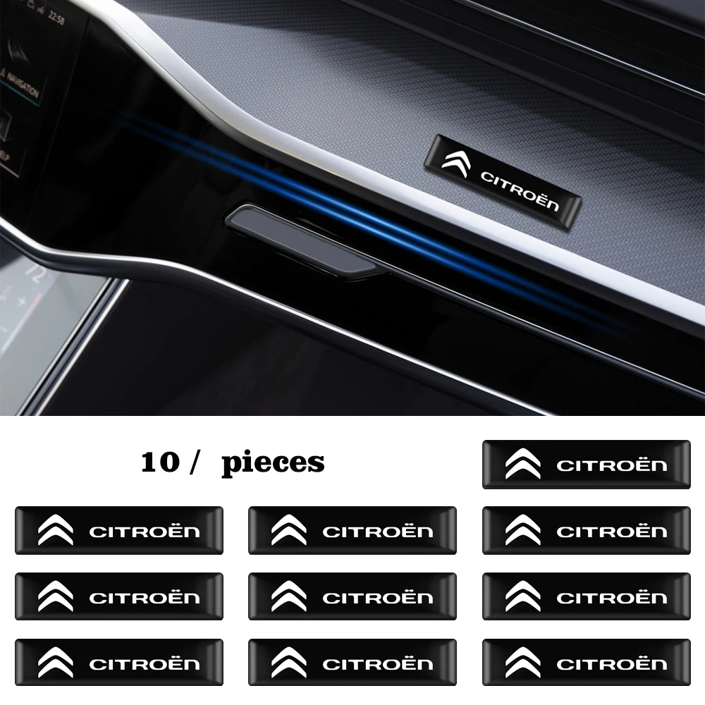 10PCS Car Epoxy Resin Sticker Styling Emblem Badge Decals For Citroen C4 C1 C5 C3 C6 C8 DS C-ELYSEE VTS C4l Xantia DS3 | Автомобили и