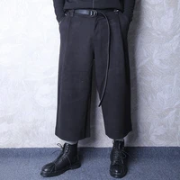mens wide leg pants springsummer new neutral minimalist style dark casual loose straight length length pants