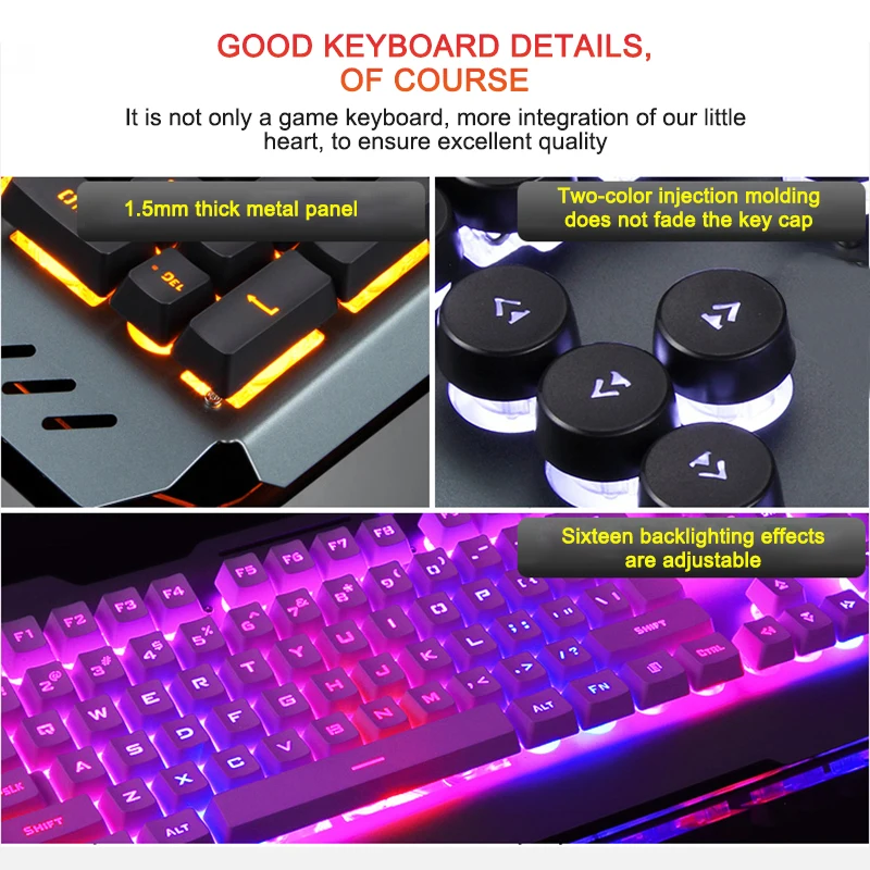 

Mechanical Gaming Keyboard Wired Keyboard With Backlight RGB Anti-ghosting Waterproof Gamer Keyboard For PC Desktop