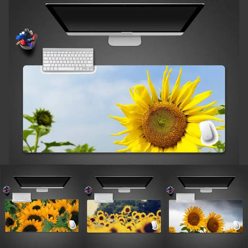 

Beautiful sunflower natural Keyboards Mat Rubber Gaming mousepad Desk Mat Game Office Mouse Mat pad Laptop Cushion mouse pad