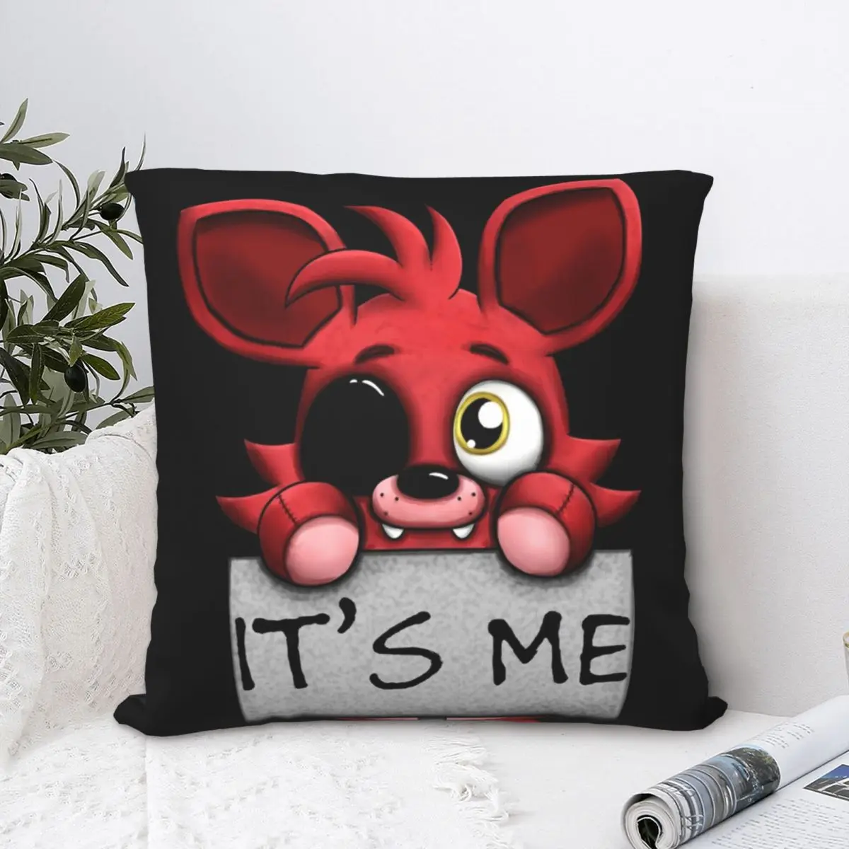 FNAF плюшевая квадратная наволочка для подушки Фокси декоративная из полиэстера