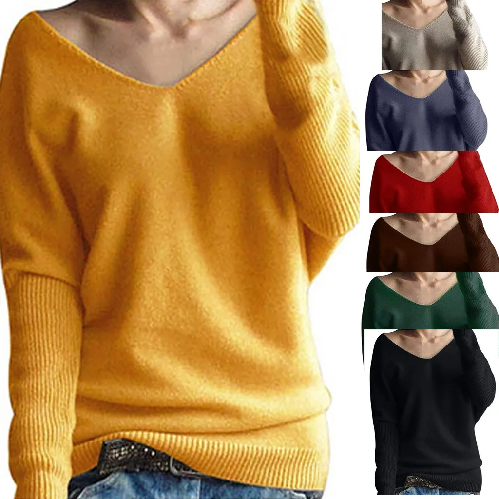 2019 женский осенний зимний свитер Модный Зимний вязаный с рукавом летучая мышь