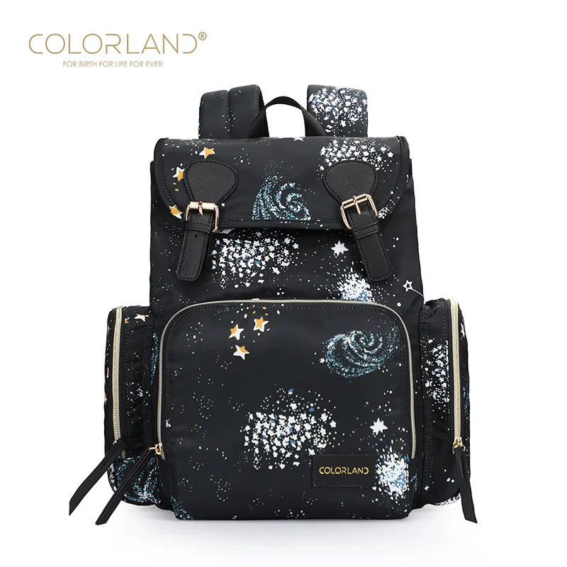 

COLORLAND Solid Backpack Diaper Bag Baby Tasche For Mom Backpack Nappy Mummy Maternity Bag Waterproof Backpacks stroller bag