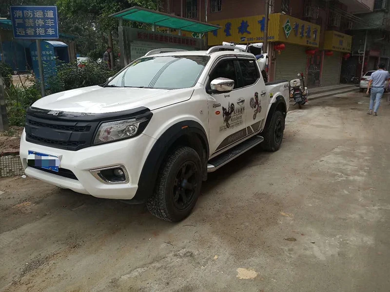 Для NISSAN NAVARA NP300 колесная арка крыло брызговиков вспышки со светодиодной светильник двойная кабина с болтом гайка матовый черный