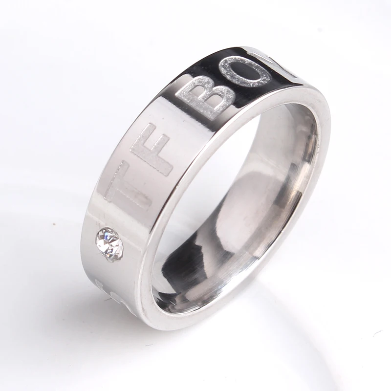 

Обручальные кольца 6 мм с серебряными кристаллами цвета радуги TFBOYS 316L из нержавеющей стали, свадебные кольца для мужчин и женщин, оптовая пр...