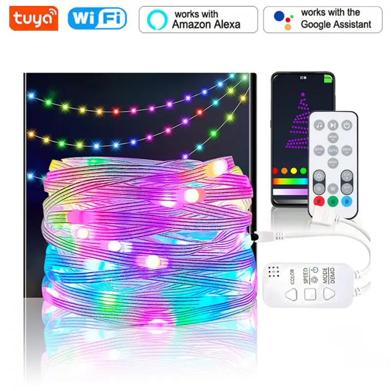 

Умная светодиодная гирсветильник Tuya с Wi-Fi, 5 В, USB, 10 м