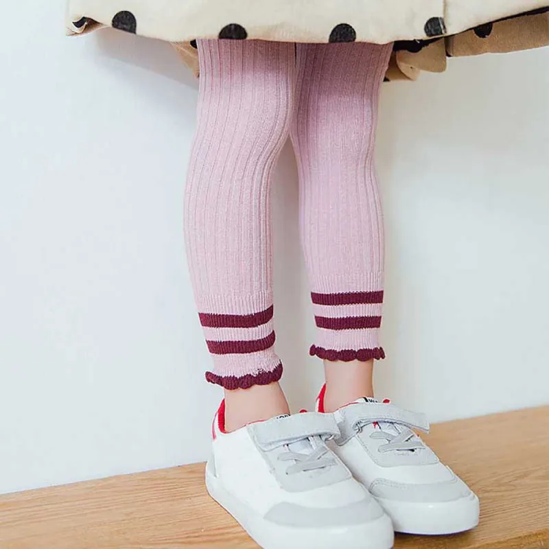 Штаны принцессы Осень/Зима для детей в полоску Леггинсы девочек детская одежда